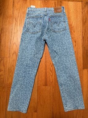 Levi's Light Blue Leopard-Print Relaxed Jeans